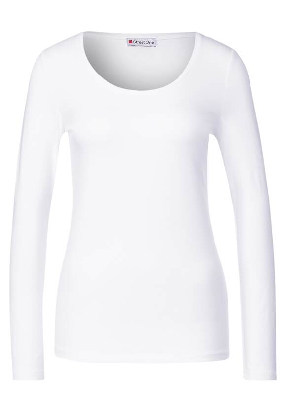 Damen Longshirt Basic ONE STREET Style - | - ONE STREET White Online-Shop Ivy