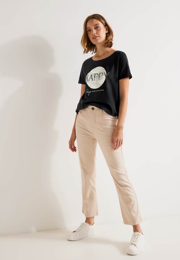 STREET ONE T-Shirt mit Paillettenprint ONE Online-Shop - Black | Damen STREET