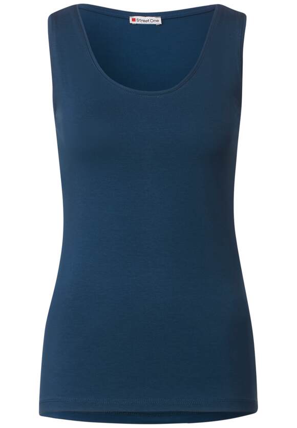 Damen Style Unifarbe STREET Online-Shop Anni | Blue in Basic STREET - ONE Atlantic ONE - Top