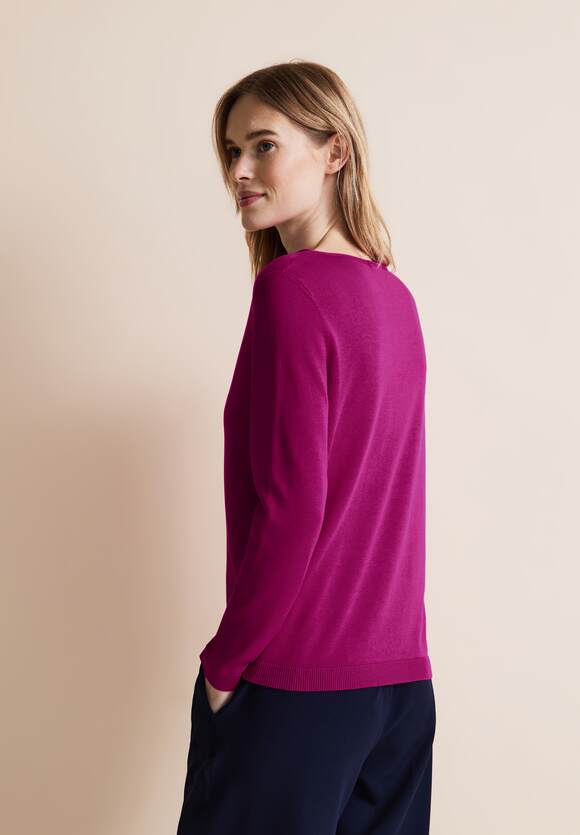 STREET | ONE STREET Online-Shop - - Pink Feinstrickpullover Damen Bright ONE Basic Cozy Style Noreen