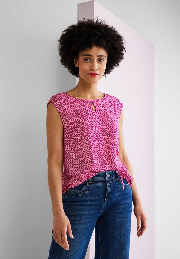 STREET ONE Shirt mit Minimalmuster | Online-Shop Aleyna Pink ONE - Damen Style - Oasis STREET