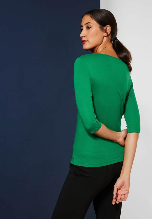 STREET ONE Shirt in Unifarbe Damen - Style Pania - Brisk Green | STREET ONE  Online-Shop