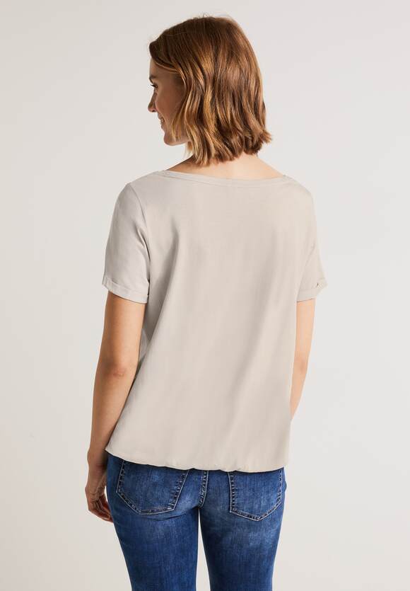 STREET ONE T-Shirt mit Paillettenprint Damen - Smooth Stone Sand | STREET  ONE Online-Shop