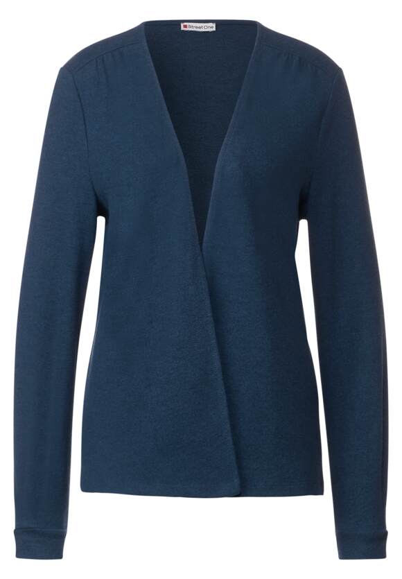 STREET ONE Offene Shirtjacke Damen - Style Jacy - Atlantic Blue Melange | STREET  ONE Online-Shop