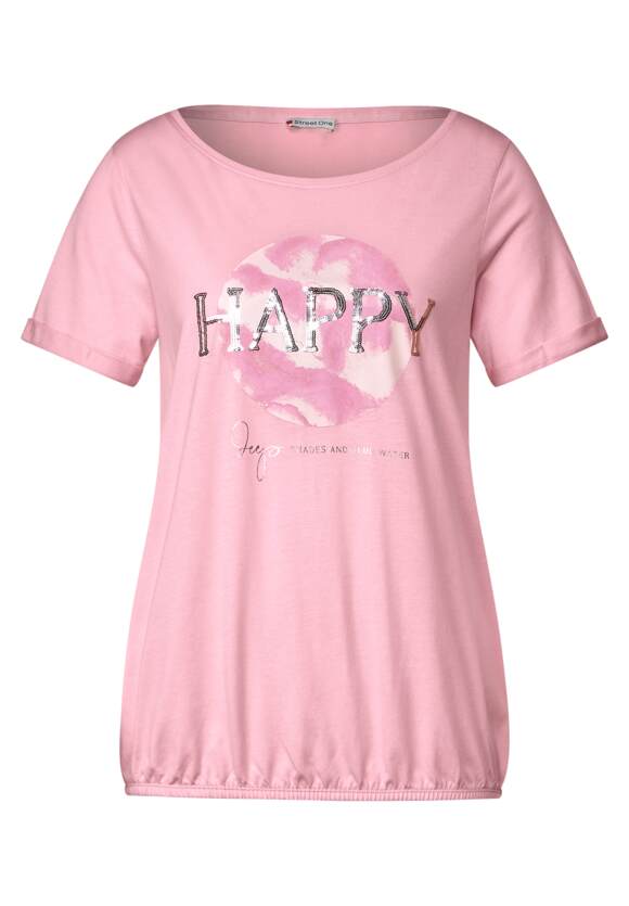 - ONE | STREET Berry Paillettenprint Rose STREET Damen ONE mit Online-Shop Light T-Shirt