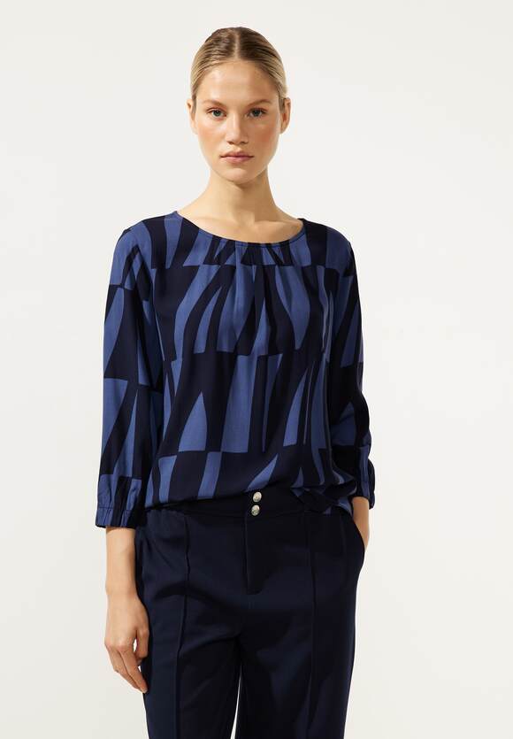 STREET ONE Bluse mit Print Damen - Deep Blue | STREET ONE Online-Shop