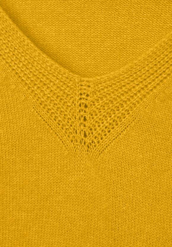 STREET ONE Online-Shop | Tanned Damen ONE - Yellow V-Neck Pullover STREET