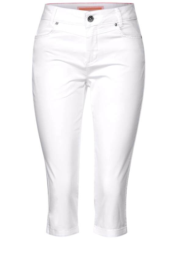 STREET ONE Pantalon Capri coupe classique Femme - Style Yulius - White
