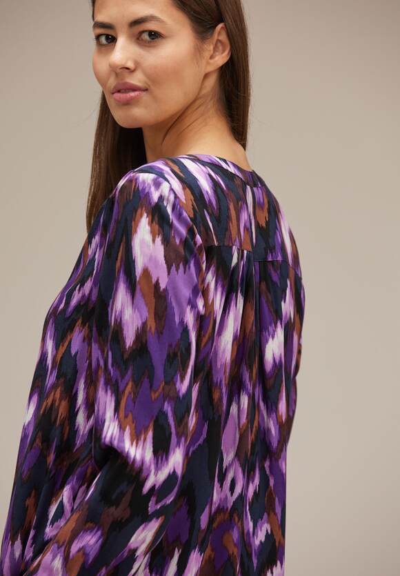 STREET ONE Viskosebluse mit Print Damen - Style Bamika - Deep Pure Lilac | STREET  ONE Online-Shop