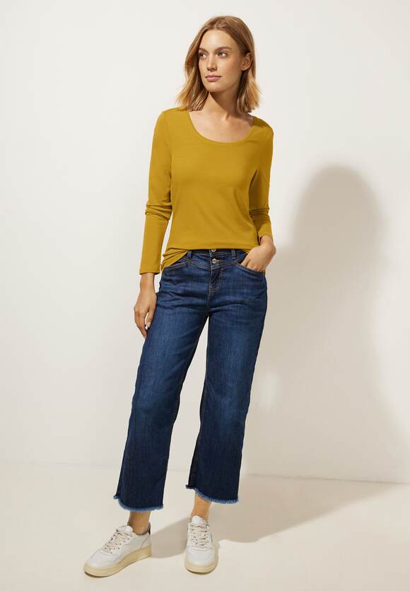 STREET ONE Basic Longshirt Damen - Style Ivy - Tanned Yellow | STREET ONE  Online-Shop