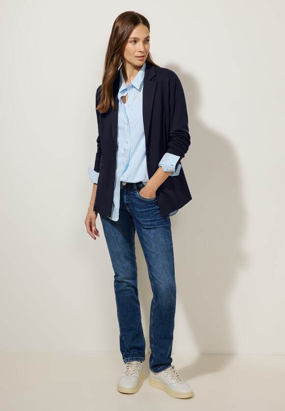 STREET Online-Shop Blazer in - ONE Mighty Damen ONE | STREET Unifarbe Blue Basic