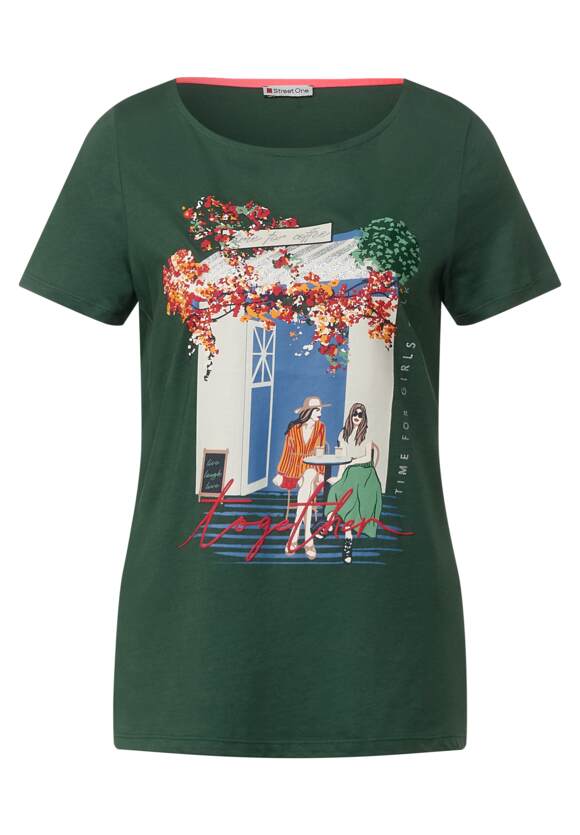 STREET | Soft Online-Shop Partprint Green STREET T-Shirt mit - ONE ONE Damen