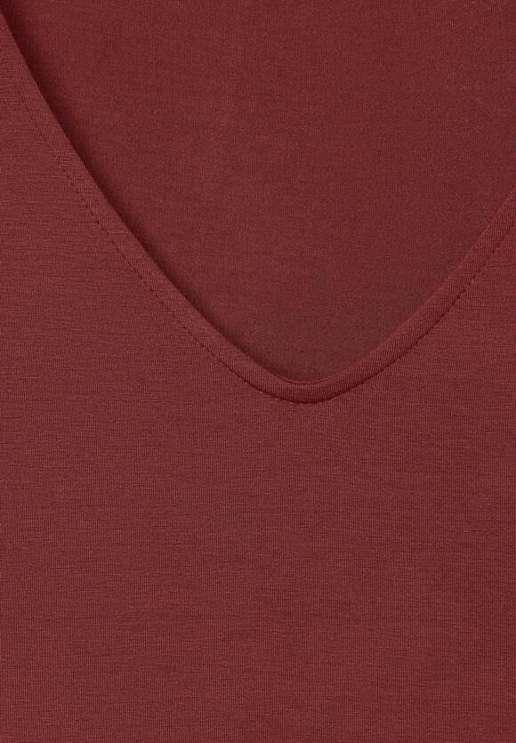 STREET ONE Shirtkleid in Unifarbe Damen - Dark Foxy Red | STREET ONE  Online-Shop