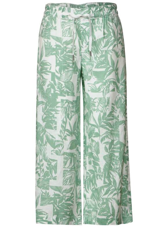 Emee Leafy Soft STREET ONE - STREET - Loose Fit Online-Shop Damen Style Green ONE | Leinenhose