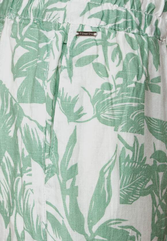 STREET ONE Loose Fit Leinenhose Damen Green Style - Leafy | Soft Emee - Online-Shop ONE STREET