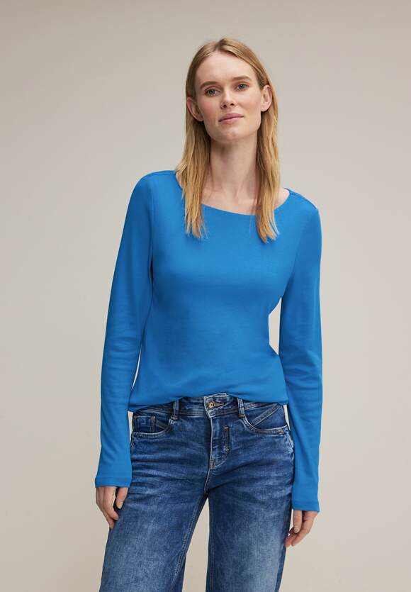 STREET - STREET Frozen ONE Sea Basic | Damen ONE - Style Langarmshirt Online-Shop Lanea Blue
