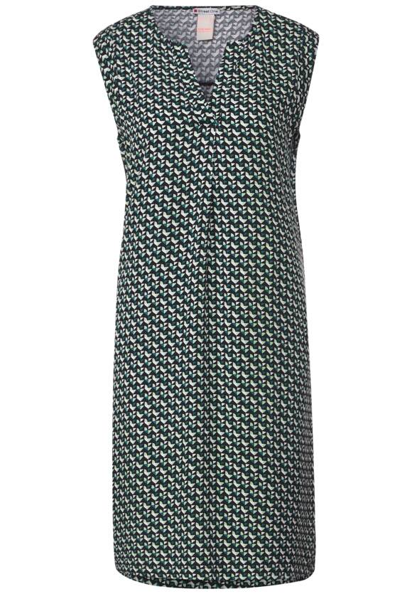 STREET ONE Kleid mit Green Minimalprint - ONE Online-Shop Lagoon Damen | STREET