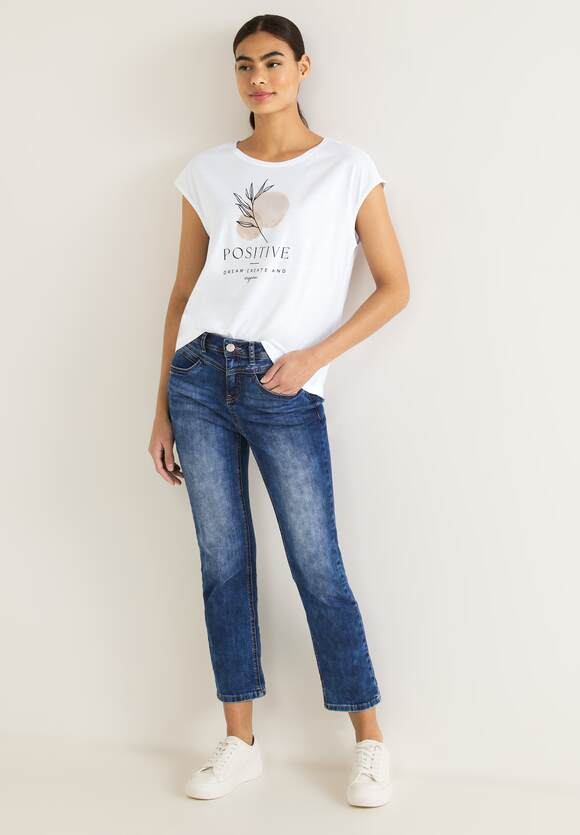T-Shirt ONE STREET - STREET Online-Shop ONE Damen Partprint | White