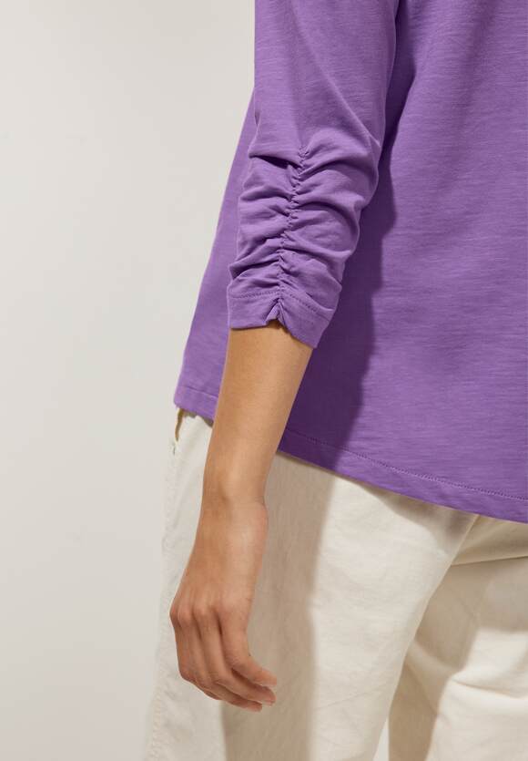 Damen ONE Style ONE | STREET Shirt Mina - mit gerafftem STREET - Online-Shop Arm Lilac Lupine