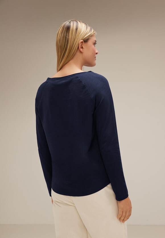 Deep Mina Damen - | ONE Online-Shop Basic STREET Langarmshirt STREET Blue Style - ONE