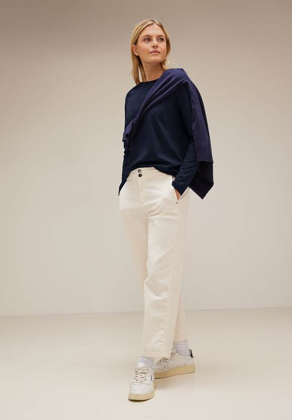 STREET ONE Basic Langarmshirt Damen - Style Mina - Deep Blue | STREET ONE  Online-Shop
