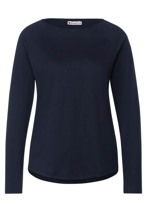 Extrem beliebter Online-Verkauf von Neuware STREET ONE Langarmshirt Style | Basic - Mina - Blue Online-Shop Damen Deep STREET ONE