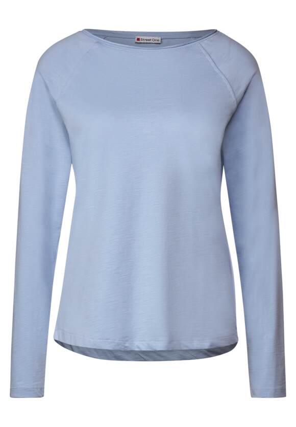 Mina STREET - Mid Blue Style Langarmshirt Online-Shop ONE | Sunny - Basic STREET ONE Damen