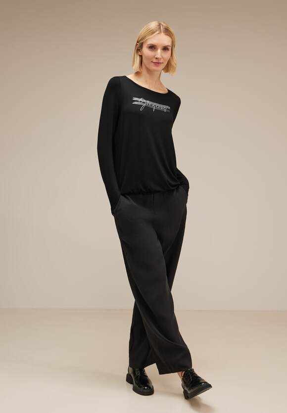 Damen Black - mit Langarmshirt | ONE ONE STREET Wording STREET Online-Shop