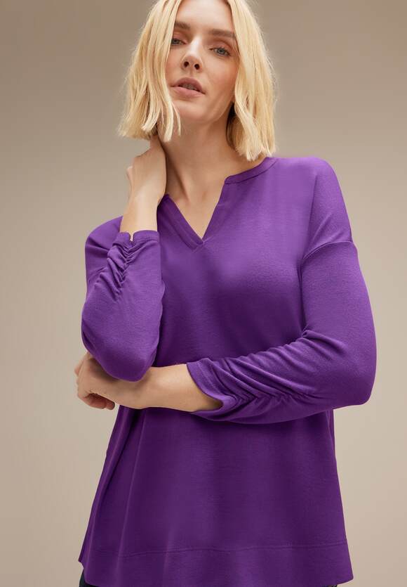 STREET ONE Shirt in Damen | Pure Online-Shop ONE Melangeoptik - STREET Deep Lilac Melange