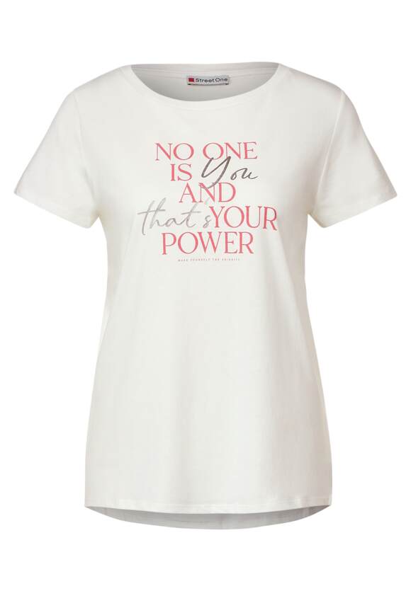 Off - T-Shirt White mit Partprint Online-Shop STREET ONE ONE Damen | STREET