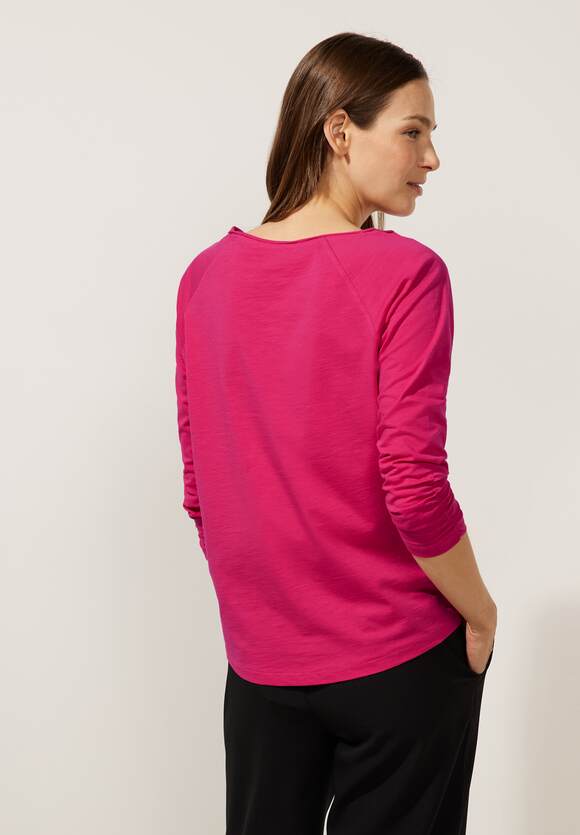 STREET ONE Shirt mit gerafftem Arm Damen - Style Mina - Coral Blossom | STREET  ONE Online-Shop