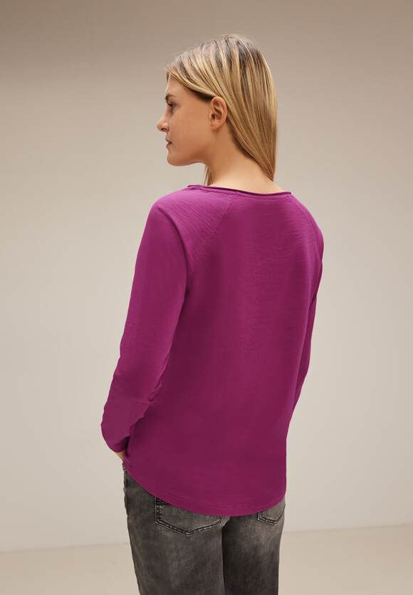 STREET ONE Basic Pink | ONE Langarmshirt Magenta Online-Shop Style - - Damen STREET Mina