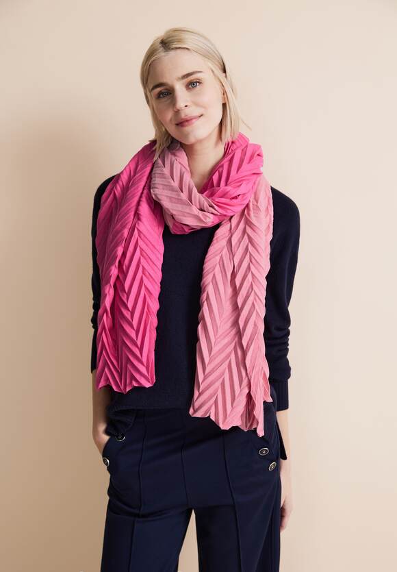 Pink STREET Plissée | - Online-Shop STREET ONE Damen Cozy ONE Schal