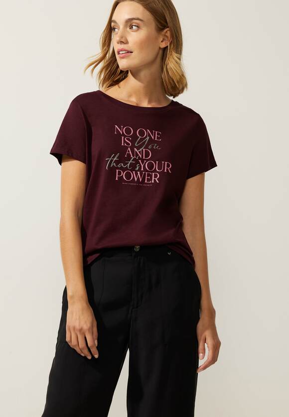 Online-Shop T-Shirt ONE ONE | STREET Red Cherry Partprint Damen - mit STREET