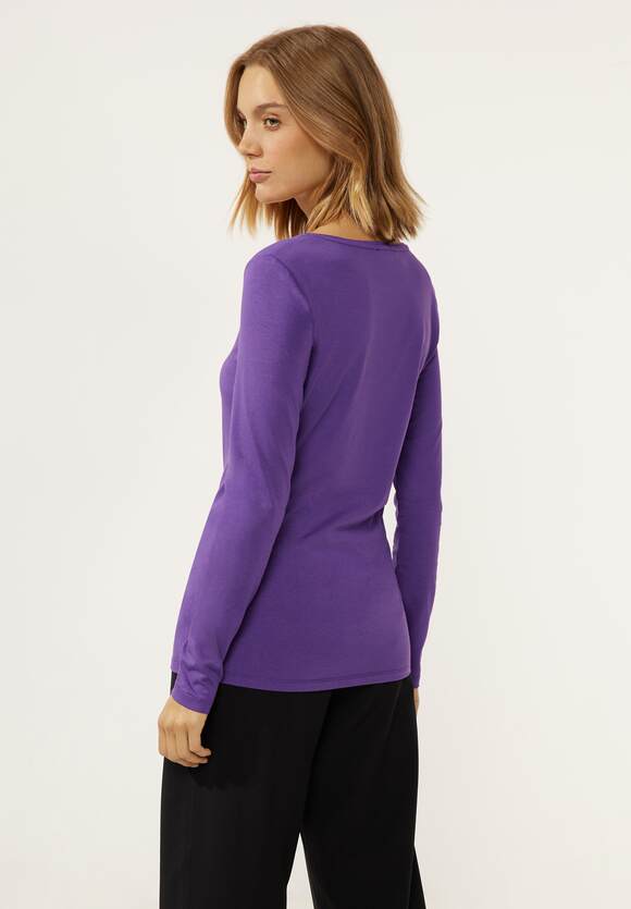 STREET Ivy Style Purple Damen ONE Lupine Basic Online-Shop - Longshirt ONE STREET | -