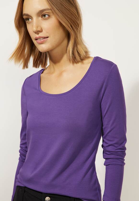 STREET ONE Basic Style - | Online-Shop Purple Longshirt Ivy Damen ONE Lupine STREET 