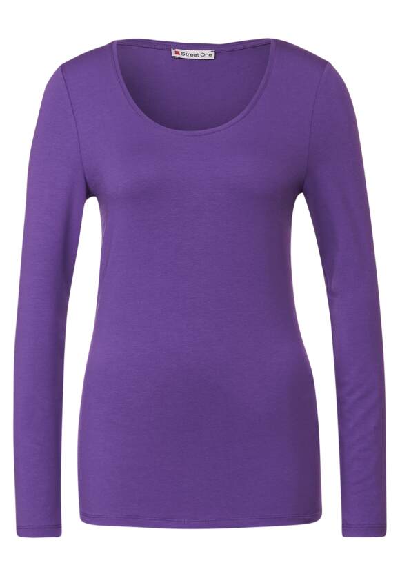 STREET ONE Basic Longshirt Damen Ivy | - ONE Online-Shop - STREET Lupine Purple Style