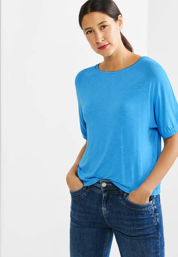 STREET ONE | Online-Shop Slubyarn T-Shirt Damen Blue ONE Splash - STREET Basic