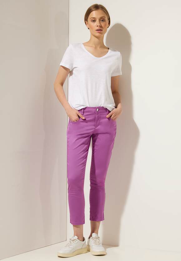 - Online-Shop Style ONE | Yulius STREET Damen ONE Meta Hose - Lilac Satinlook Fit STREET Casual