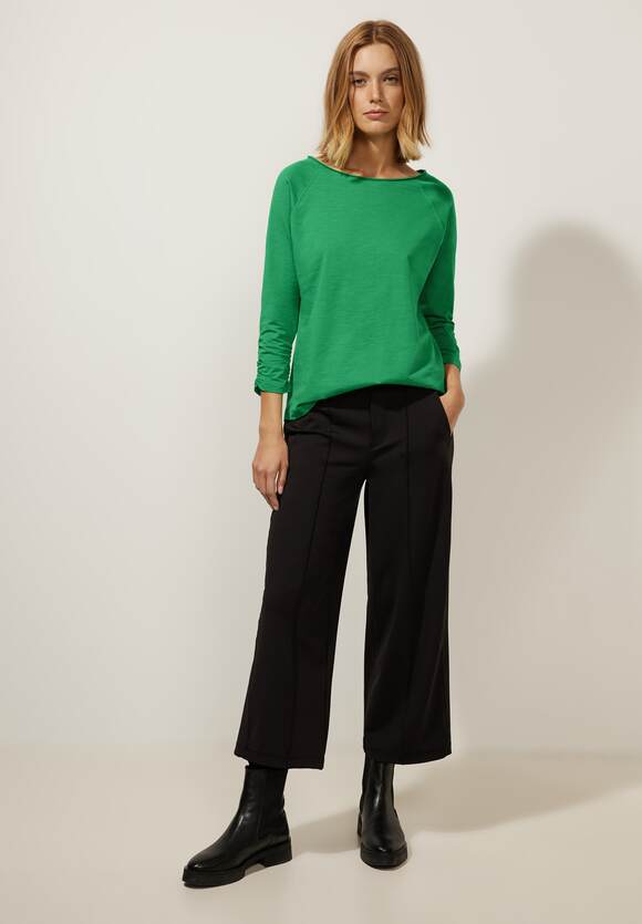 STREET ONE Shirt mit gerafftem Fresh Green - Mina Gentle Damen STREET | Style Arm Online-Shop - ONE