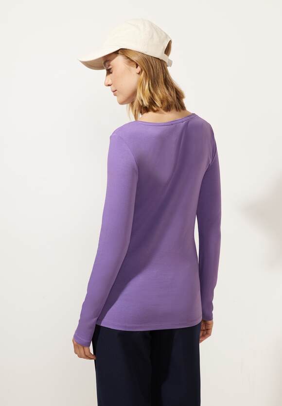 STREET ONE Basic Longshirt Damen - Style Ivy - Lupine Lilac | STREET ONE  Online-Shop