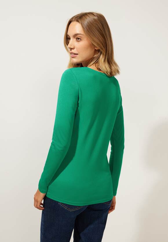 STREET ONE Basic Longshirt Damen - Style Ivy - Dark Cameo Green | STREET ONE  Online-Shop
