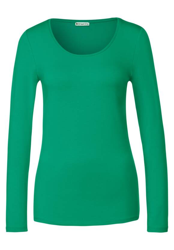 STREET ONE Basic Longshirt Damen - Style Ivy - Dark Cameo Green | STREET ONE  Online-Shop