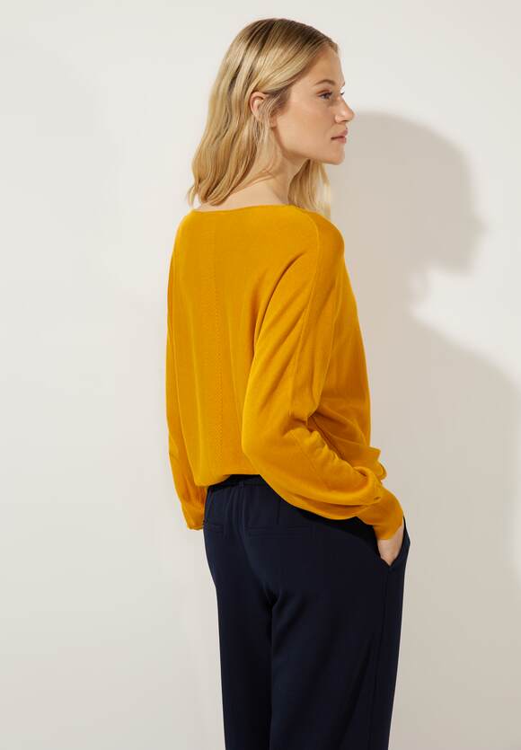 STREET ONE Pullover Damen STREET Online-Shop - Tanned in Yellow - Style ONE Noreen Unifarbe 