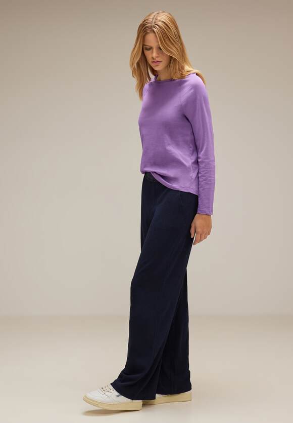 STREET ONE Basic Langarmshirt ONE | Lupine STREET - Style Damen Mina Online-Shop - Lilac