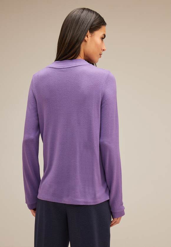 STREET ONE Cosy Shirt mit Stehkragen Damen - Lupine Lilac | STREET ONE  Online-Shop