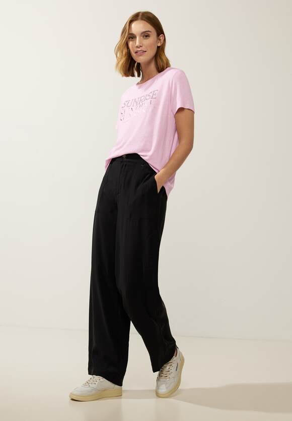 STREET ONE T-Shirt Rose Wordingprint Online-Shop - Legend Soft Damen STREET | mit ONE