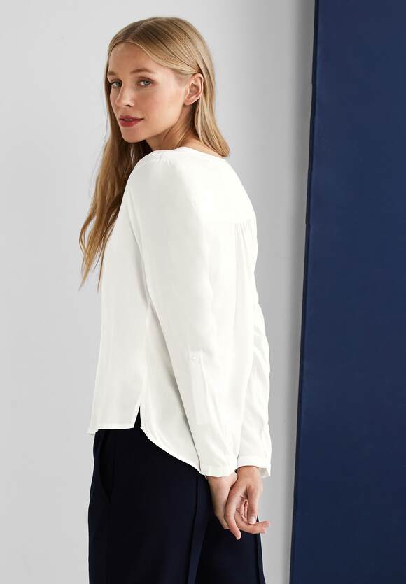 STREET ONE Bluse in Unifarbe Off - STREET - Damen Bamika ONE Online-Shop | Style White