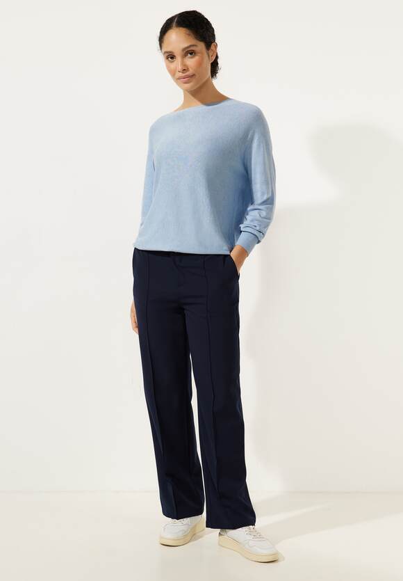 STREET ONE Pullover in Unifarbe Damen - Style Noreen - Light Dahlia Blue  Melange | STREET ONE Online-Shop | 