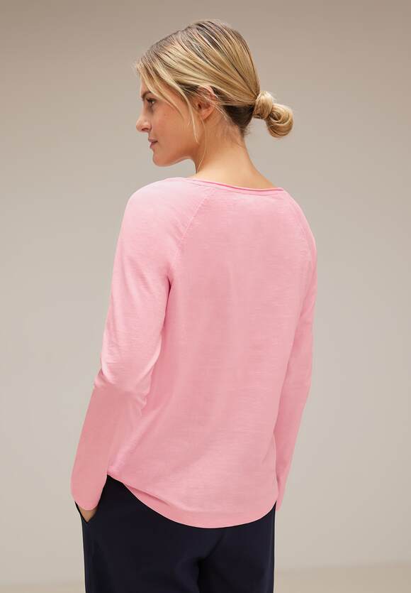 STREET ONE Basic Langarmshirt Damen - Style Mina - Soft Legend Rose | STREET  ONE Online-Shop